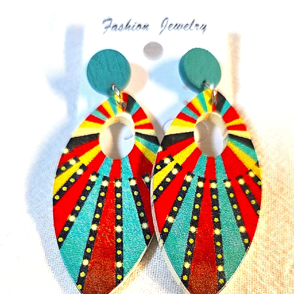 Colorful Geometric Earrings